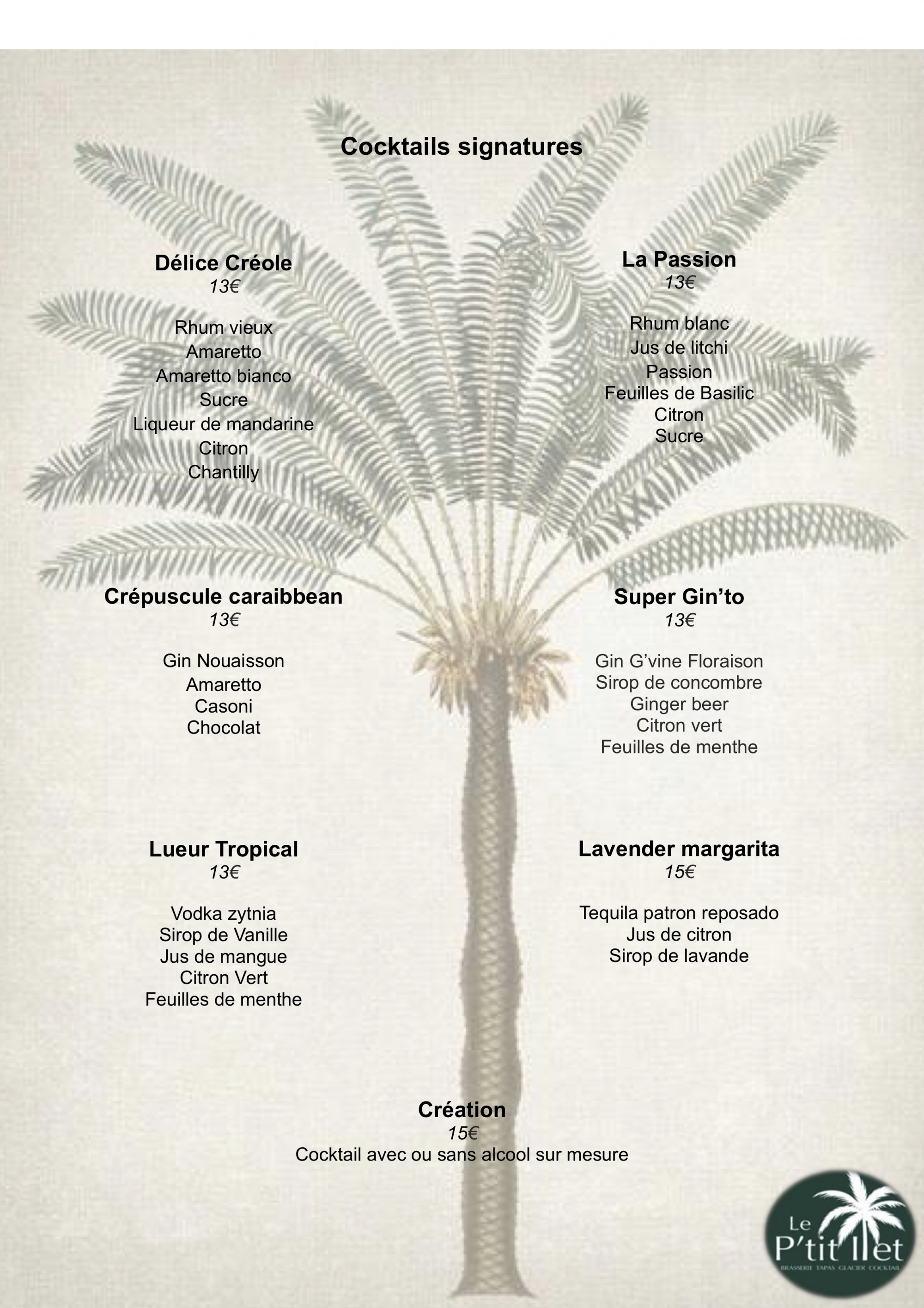 Les coktails signature